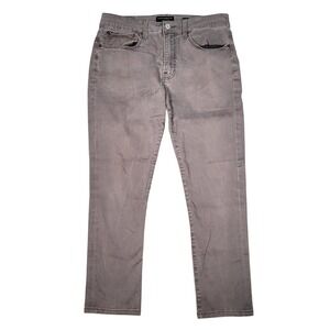 Lucky Brand Jeans Mens 32x30 (Fits 32x27) 121 Slim Straight Gray Stretch Denim